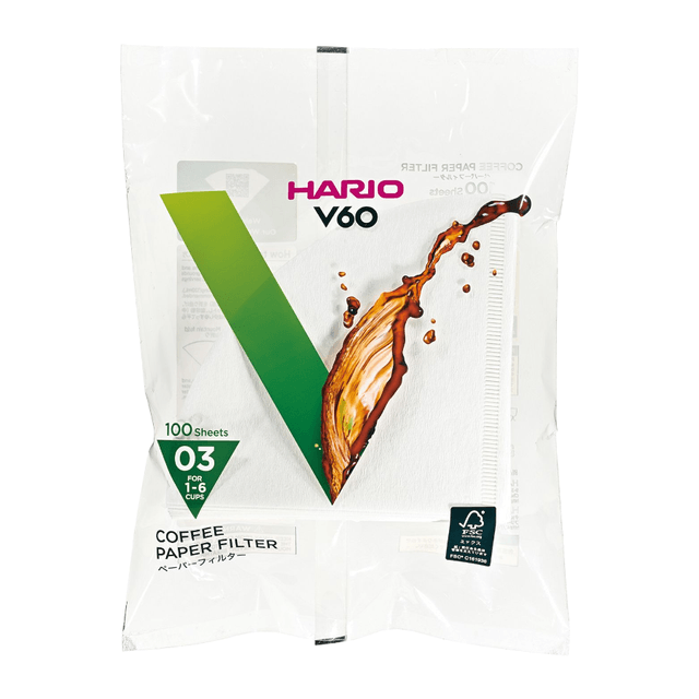 Filtry papierowe Hario do dripa V60-03 - 100 sztuk
